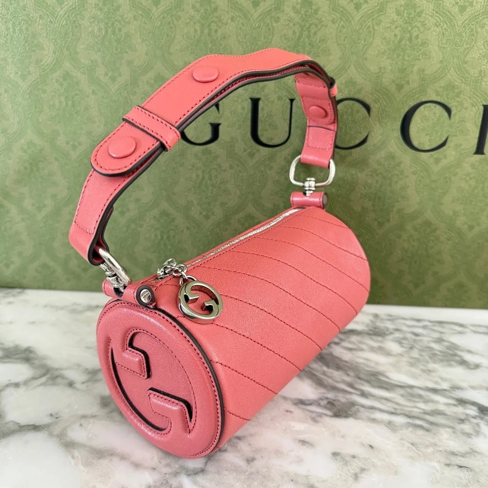 Gucci 760170 Blondie Sakai Green‎ Be PINK Leather Bag